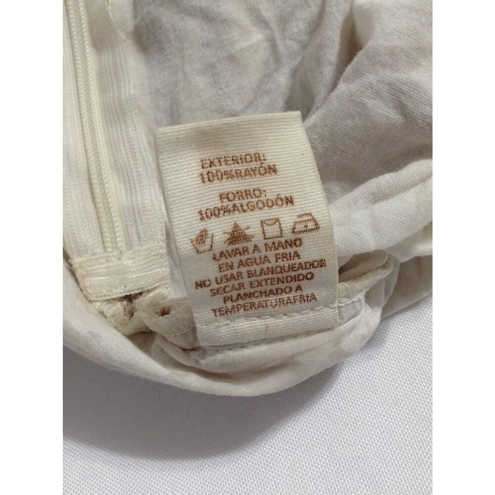 Hem & Thread Striped Wide Leg Jumpsuit Womens Boho Tan White Rayon Lined Small - Picture 10 of 11